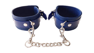 Rouge Garments Plain Leather Wrist Cuff, Blue