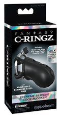 Pipedream Fantasy C-Ringz Extreme Silicone Cock Blocker Dildo, Black, 1 Pound