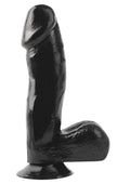Basix Rubber Works 6.5 Dong with Suction Cup, Black