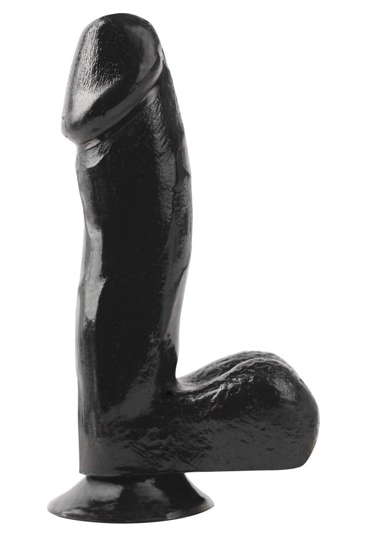 Basix Rubber Works 6.5 Dong with Suction Cup, Black