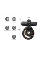 Maia Toys Jagger- Rechargeable Vibrating Erection Enhancer (Black)