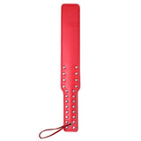 Quality Studded Spanking Paddles, 14.7inch Faux Leather Paddle for Adults Sex Play, Red