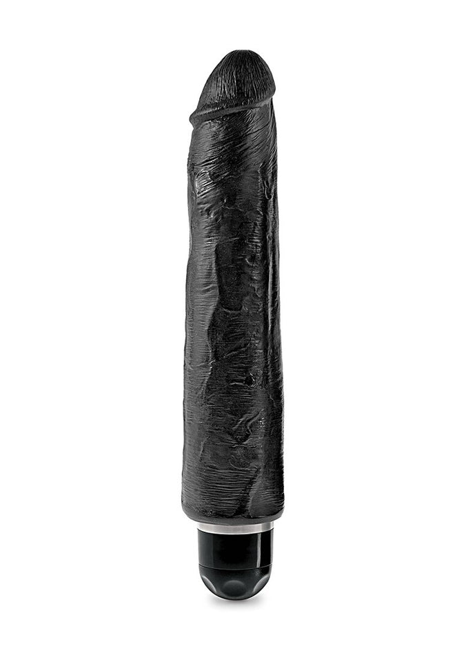 (D) King Cock 10 Vibrating St Black ''