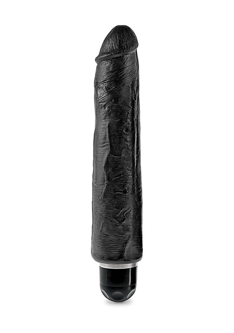 (D) King Cock 10 Vibrating St Black ''