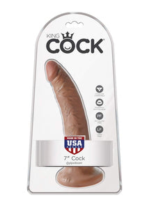 King Cock 7In Cock - Tan