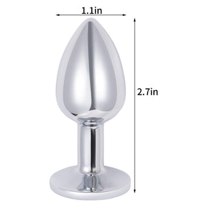 Hmxpls Small Anal Plug, Anal Toy Plug Beginner, Personal Sex Massager, Stainless Steel Butt Plug for Women Men Couples Lover, Re