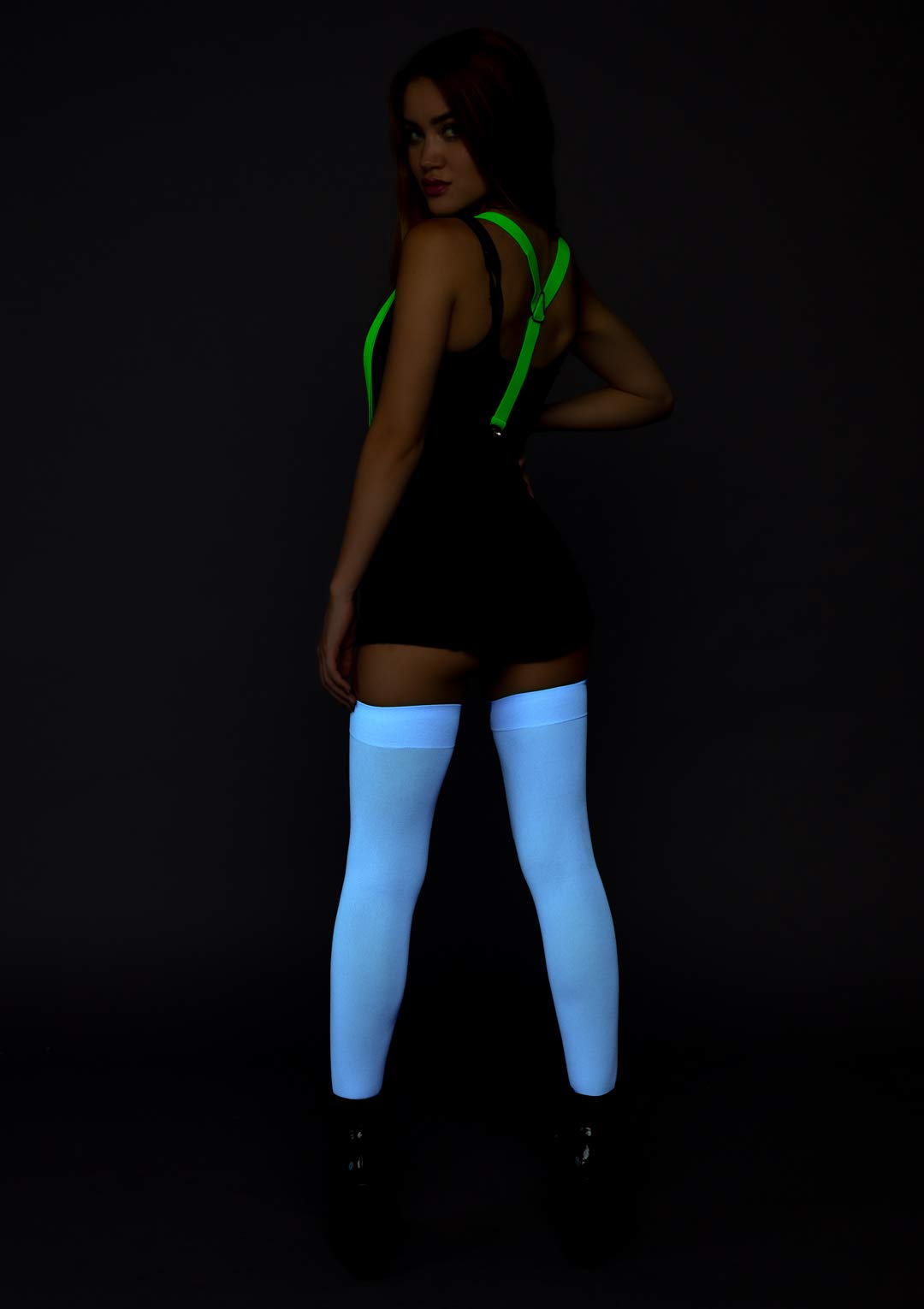 Neon Color Suspenders O/S Neon