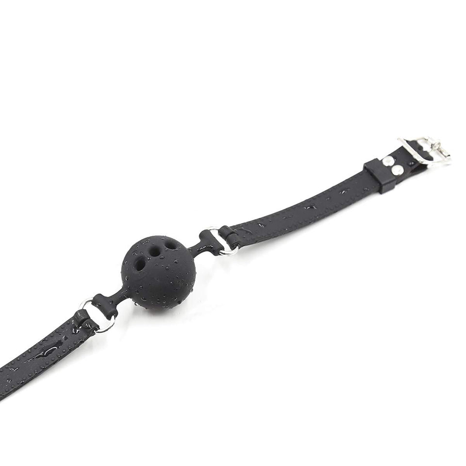 CLROY Breathable Black Silicone Sex Ball Gag, BDSM Restraints Sex Toys Bondage Gag for Sex (Color-4)