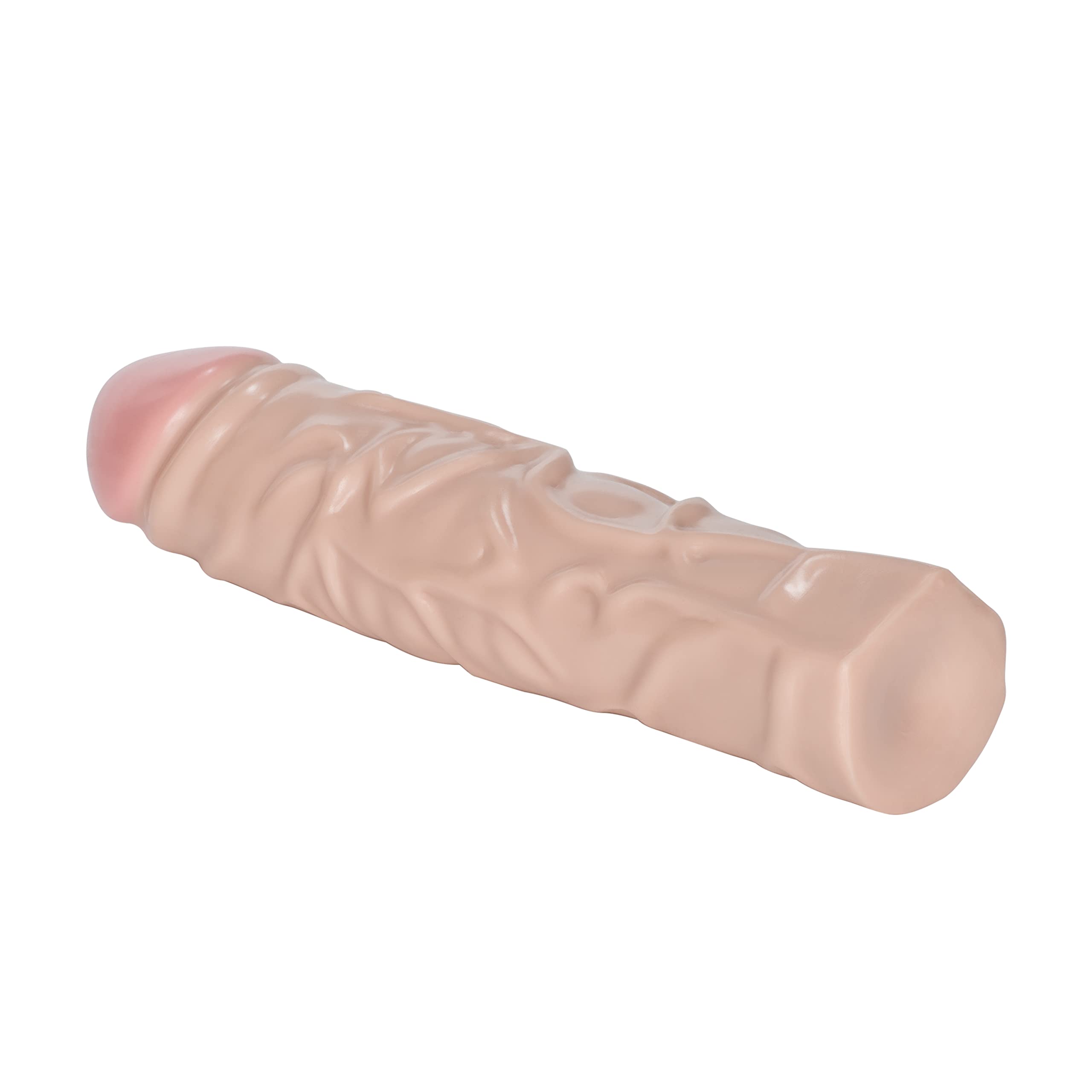 California Exotics Veined Chubby Dildo, Ivory, 8.5 Inches