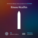 Kimono Microthin Condoms I Lubricated I Our Thinnest Condoms Ever I 5X Tested, Stronger, Reliable I Made With Odorless Premium Natural Latex I 12 Count