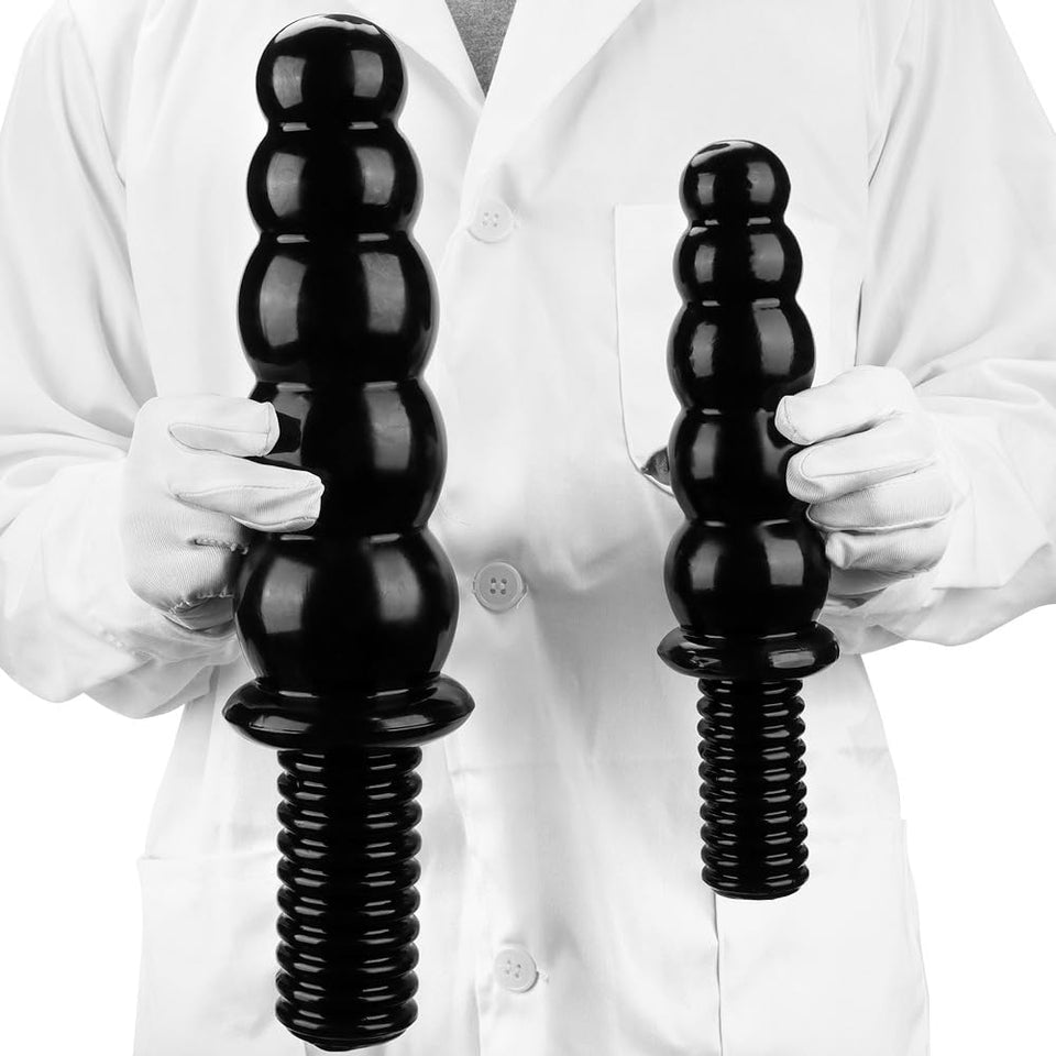 Gienocy XXL Huge Thick Anal Beads Butt Plug with with Non-Slip Handle Long Anal Dildo G-spot Stimulation Prostate Massage Sex To