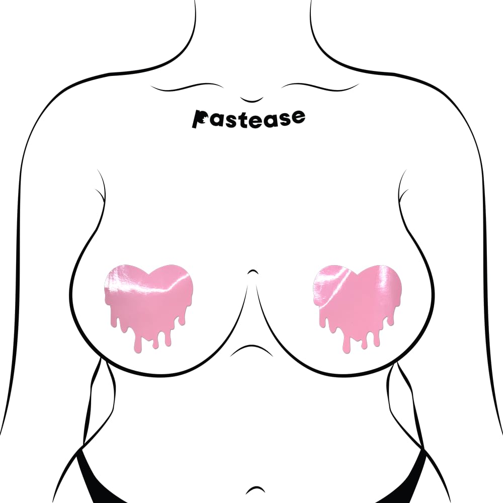 Pastease Faux Latex Baby Pink Melty Hearts