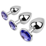 Anal Butt Plug 3Pcs Trainer Kit Metal Butt Plug Anal Trainer Toys Fetish Kinky Sex Love Games for Starter Beginner Men Women Cou