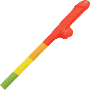 Rainbow Pecker Straws 10Pk