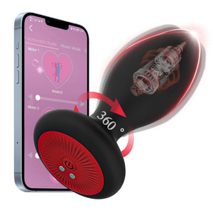 Anal Toys Adult Sex Toys,Vibrating Butt Plug with App Control 10 Vibrating 6 Rotation Modes, Anal Plug Beads Prostate Massager,
