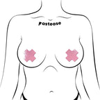 Pastease Petite Plus X Faux Latex Baby Pink Crosses