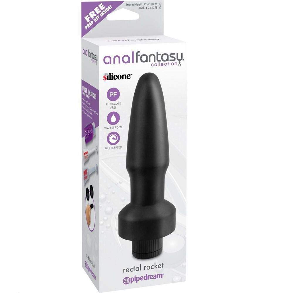 Nasswalk Anal Fantasy Small Silicone Plug Kit, 3.5 Inch, Black