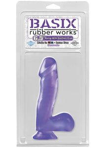 Basix Rubber Works 65 Dong With Suction Cup Purple