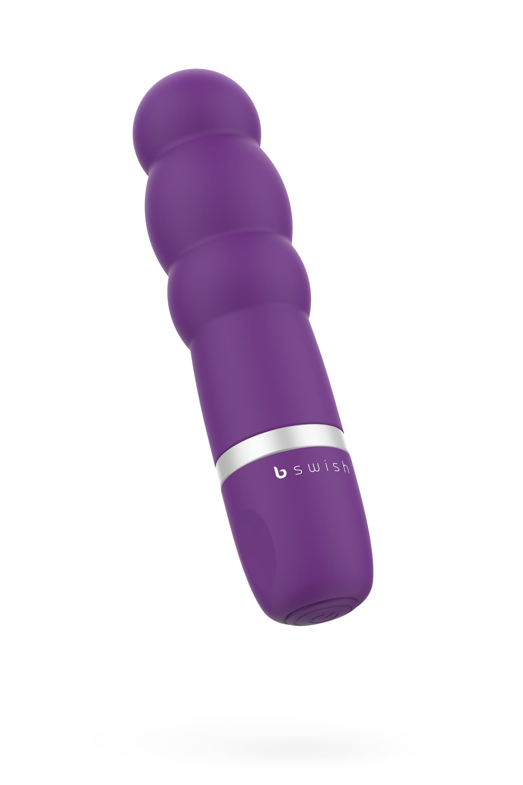B Swish Bcute Classic Pearl Beaded Bullet Vibrator, Battery Operated, Intimate Portable Personal Massager With 5 Vibration Patterns, Travel-Size Clitoral Stimulator, Royal Purple