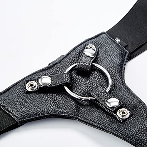 Shots America Ouch! Realistic Rubber Strap-On With Elastic Straps, Black, 6 Inch