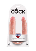 Pipedream King Cock L Double Trouble, Brown
