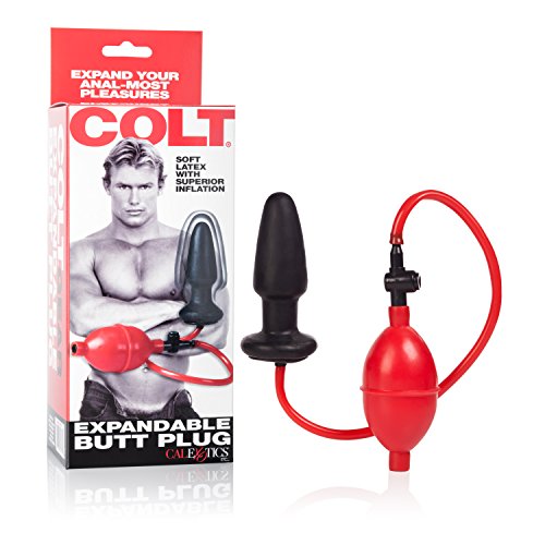 Calexotics Colt Expandable Butt Plug, Black/Red/Blue/Green