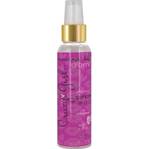 (D) Crazy Girl Wanna Be Glam Glitzy Body Sparkle Mist Silver 4 Oz