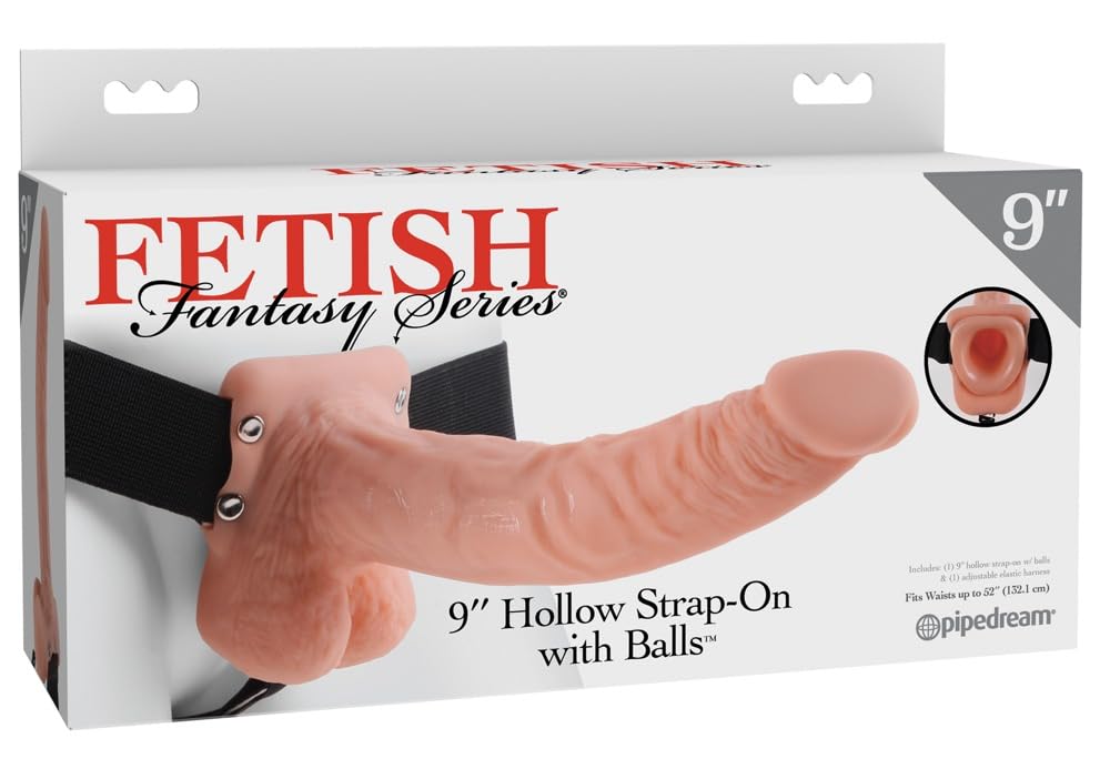 Pipedream Products Pipedream Fetish Fantasy 9 Hollow Strap On with Balls, Flesh