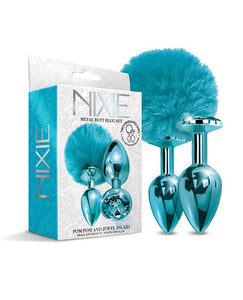 Nixie Metal Butt Plug Set Pom&Jewel Bl