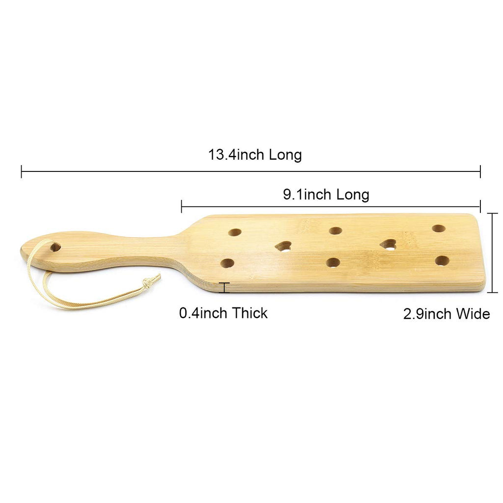 Bamboo Spanking Paddle for Sex Play, 13.4inch Lightweight and Super Durable with Smooth Finish Wood Paddle for Adults