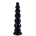 9.4inch 6 Beads Anal Beads Anal Dildo with Strong Suction Cup Sex Toy Butt Plug Clitoral Dildo for Woman Man - Black