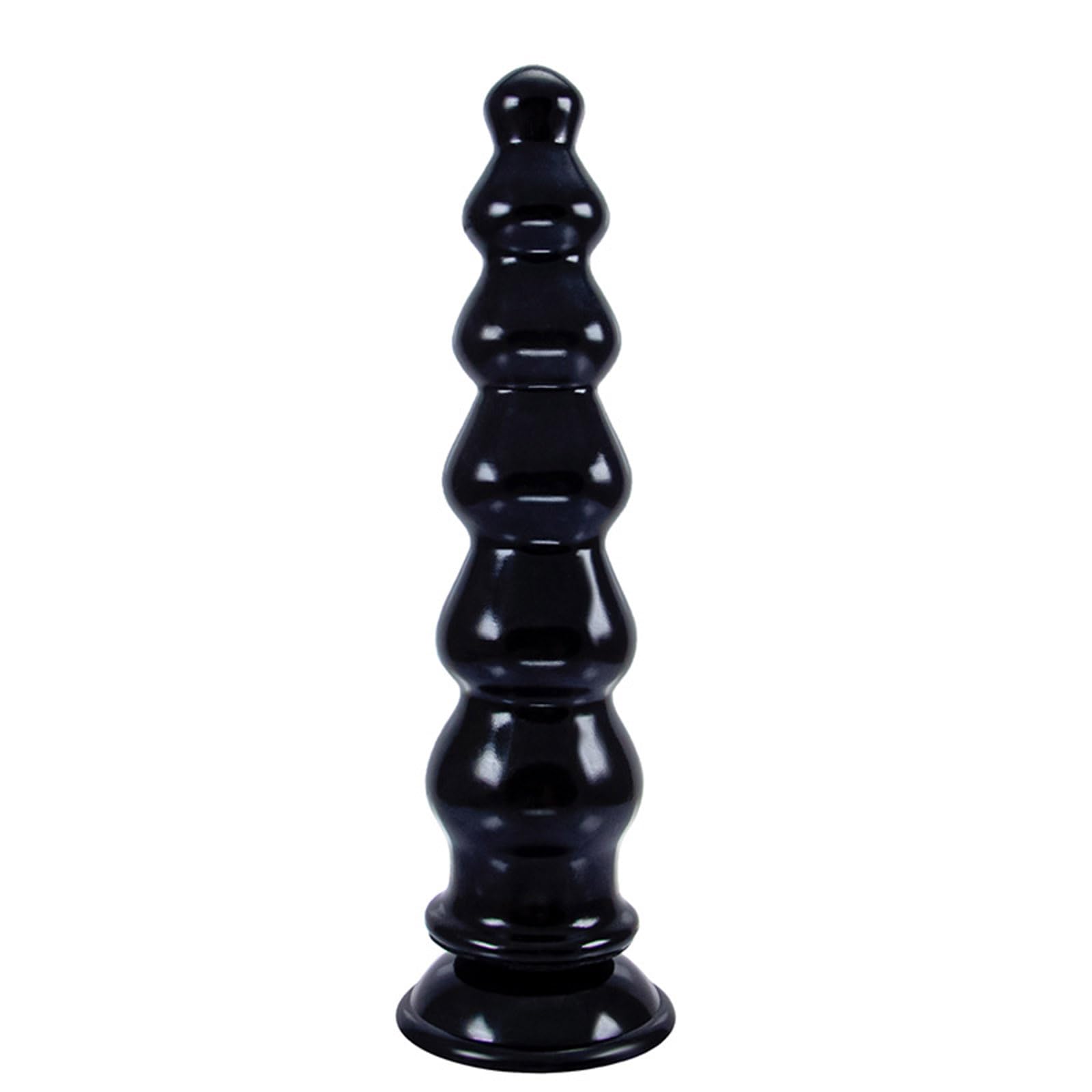 9.4inch 6 Beads Anal Beads Anal Dildo with Strong Suction Cup Sex Toy Butt Plug Clitoral Dildo for Woman Man - Black