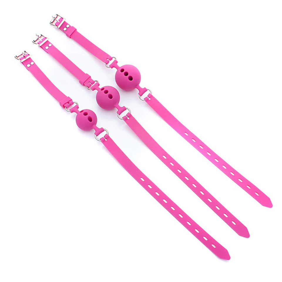 Mouth Ball Breathable Gag - Davidsource Ball Gag Breathable Silicone Ball with Holes Open Mouth Gag Sex Toy for Fetish Lover