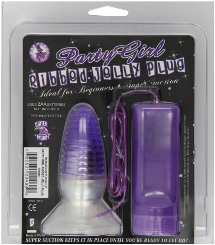 Nasstoys Party Girl Purple 4 Speed Ribbed Jelly Anal Plug With Super Suction Cup Base