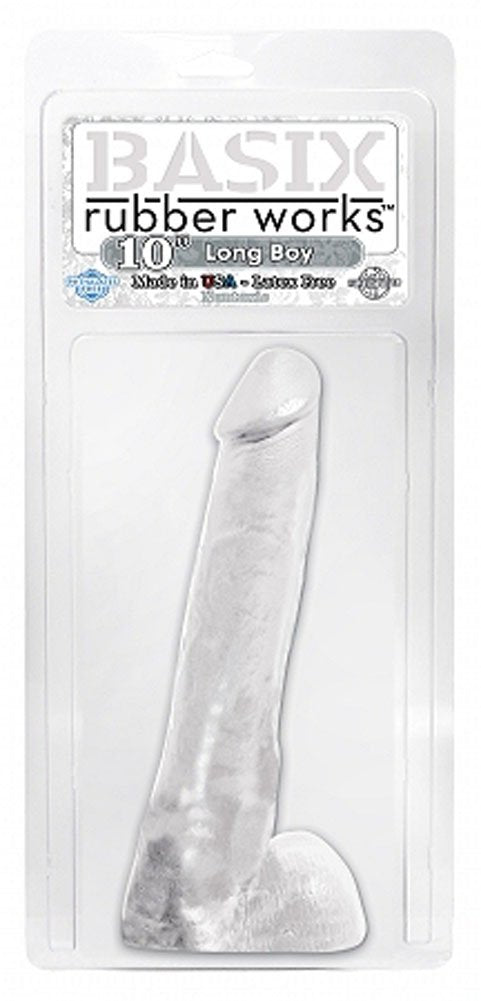 Pipedream Basix 10-Inch Long Boy, Clear