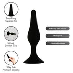 Pure Love Silicone Anal Butt Plug 4.5'', Adult Sex Toy, Classic Sex Toy, Black