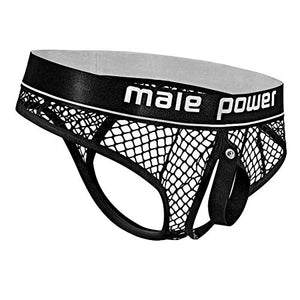 Mp Cock Pit Net Cock Ring Thong Blk Lx