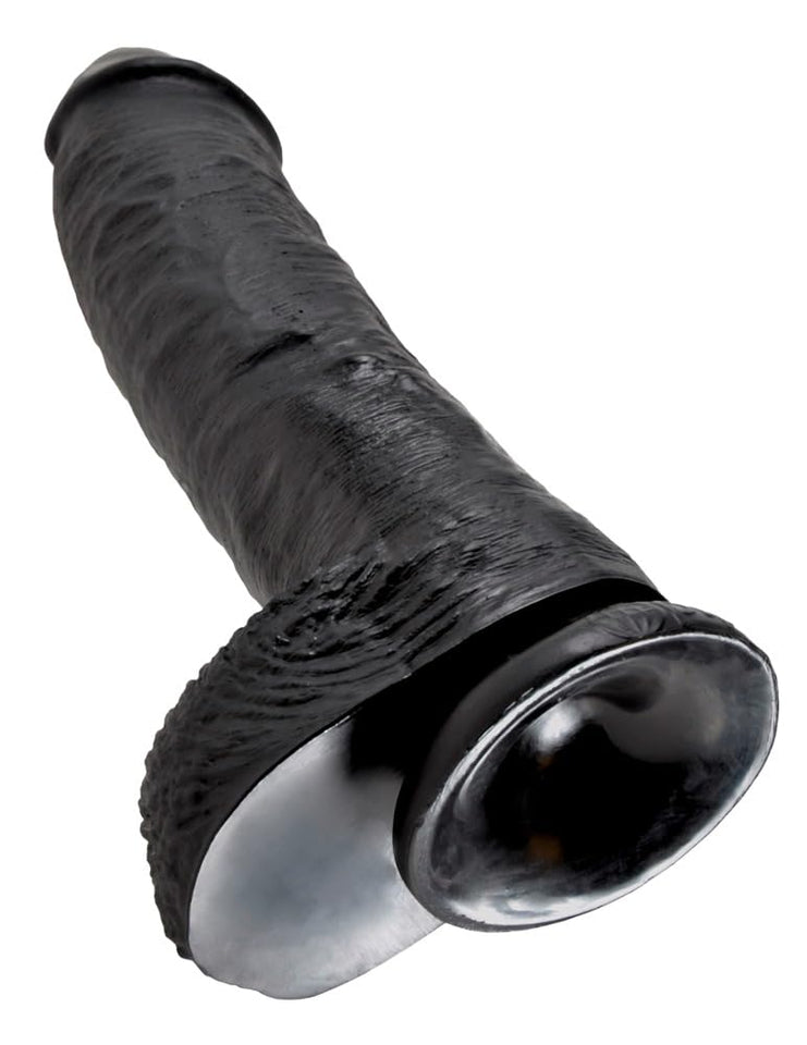 King Cock - 10In Cock W/ Balls Black