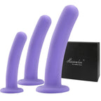 Anal Plug Anal Dildos Prostate Massager,3 Sizes Silicone Butt Plug Anal Training Kit with Strong Suction Cup Base Anal Toys Sex