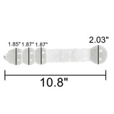 Aptitan Large Balls Glass Dildo Big Crystal Penis G-Spot Stimulator Anal Plug Butt Expander Sex Toy (Large)