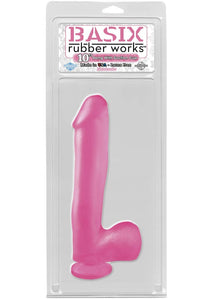 Basix 10-Inch Suction Cup Dong, Pink