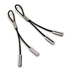 Leather Nipple Tassels  Silver