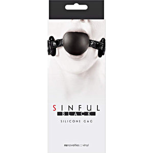 Sinful Soft Silicone Gag Black