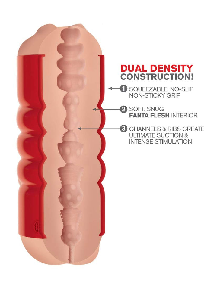 Pipedream Extreme Toyz Tight Grip Mouth And Ass Masturbator, Red, 1 Pound