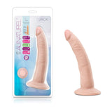 Blush Novelties Au Naturel Jack Realistic Dual Density Flexible Dildo - 7.5 Inches Length & 1.5 Inches Width - Sturdy Suction Cu