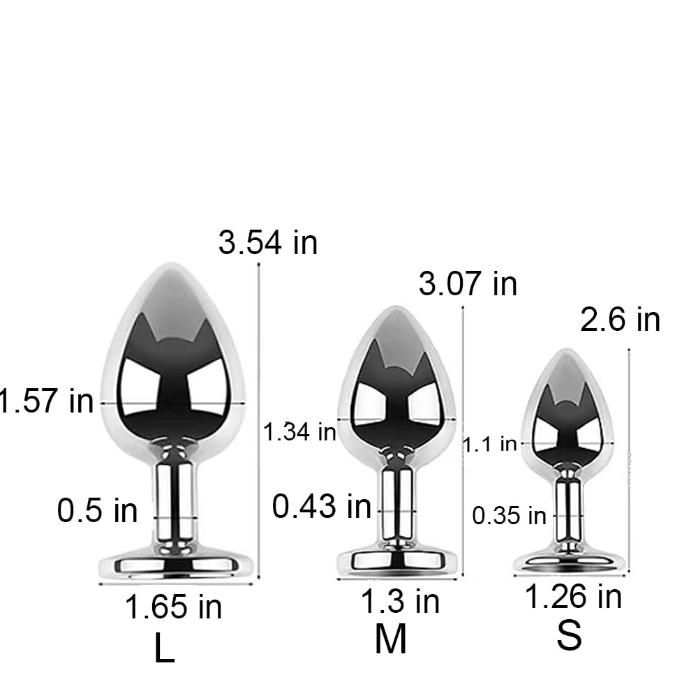 OOIIXX Anal Plug with Sexy Tail for Cosplay, Adult Sex Toys of Stainless Steel Anal Plug (Gray-White, Small)