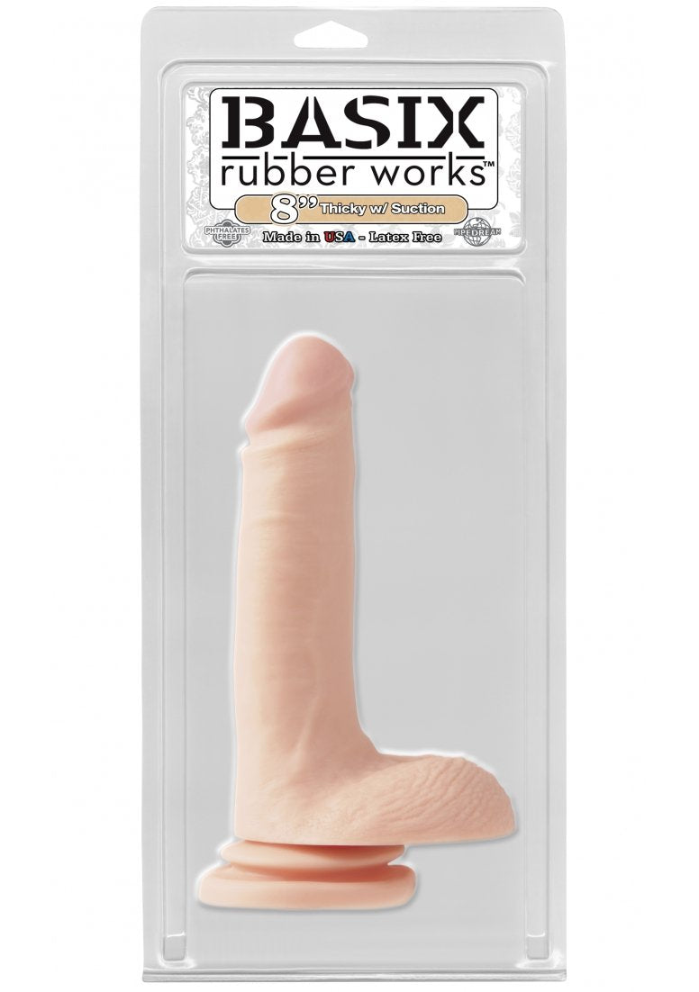 Pipedream Basix 8-Inch Suction Cup Thicky Dong, Flesh