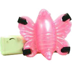 Golden Triangle Angels Butterfly Massager Jelly Clitoral Stimulation, Pink