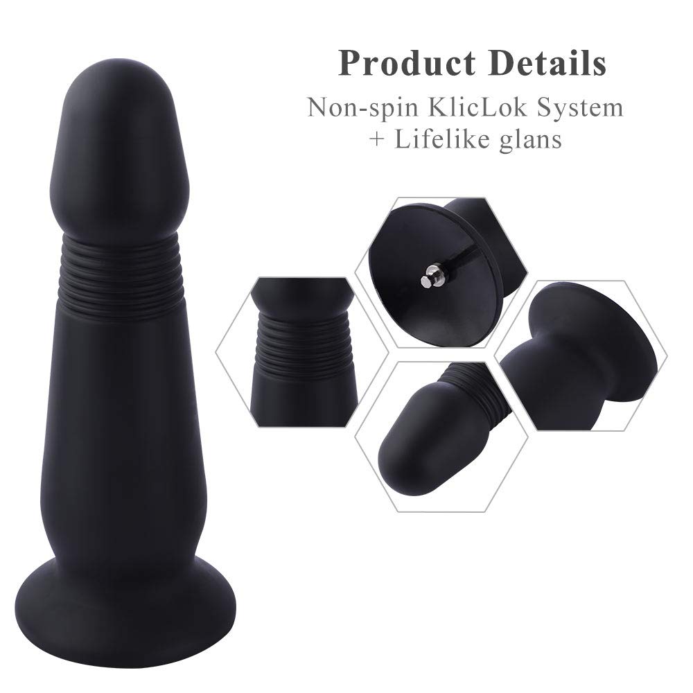 Hismith 10.24 '' Grenade Silicone Anal Plug with KlicLok System for Hismith Premium Sex Machine, 9.25 '' Insert-able Length, Dia