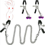 Adjustable Metal Nipple Clamps, Non-Piercing Adjustable Nipple Clitoris Clamps On Nipple Rings Decorative Clip, BDSM Adult Sex T